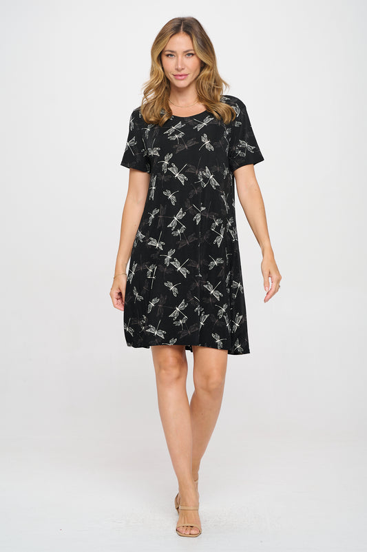 Print Missy Dress Short Sleeve - 7004BN-SRP1-W357