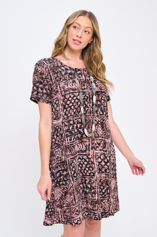 Print Missy Dress Short Sleeve - 7004BN-SRP1-W468