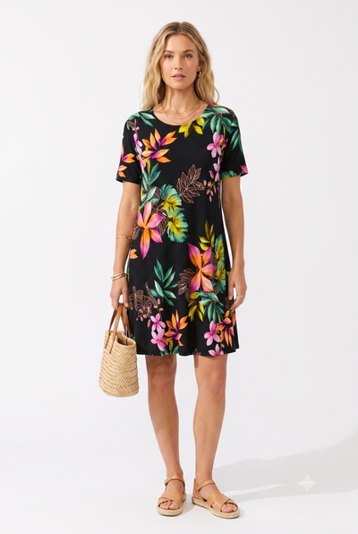 Print Missy Dress Short Sleeve - 7004BN-SRP1-W479