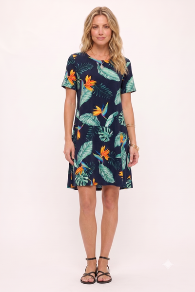Print Missy Dress Short Sleeve - 7004BN-SRP1-W502