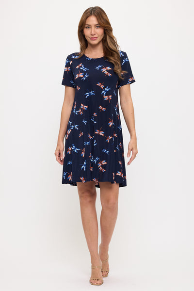 Print Missy Dress Short Sleeve - 7004BN-SRP1-W518