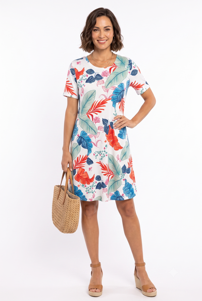 Print Missy Dress Short Sleeve - 7004BN-SRP1-W532