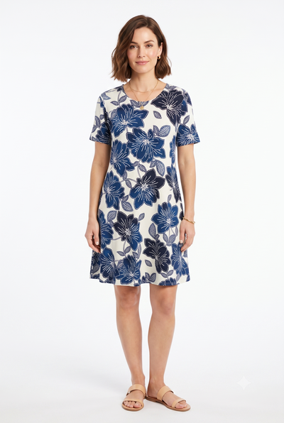 Print Missy Dress Short Sleeve - 7004BN-SRP1-W534