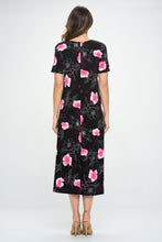 Load image into Gallery viewer, Plus Size Print  Long Dress Short Sleeve - 7002BN-SXP1-W380
