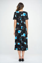 Load image into Gallery viewer, Plus Size Print  Long Dress Short Sleeve - 7002BN-SXP1-W380
