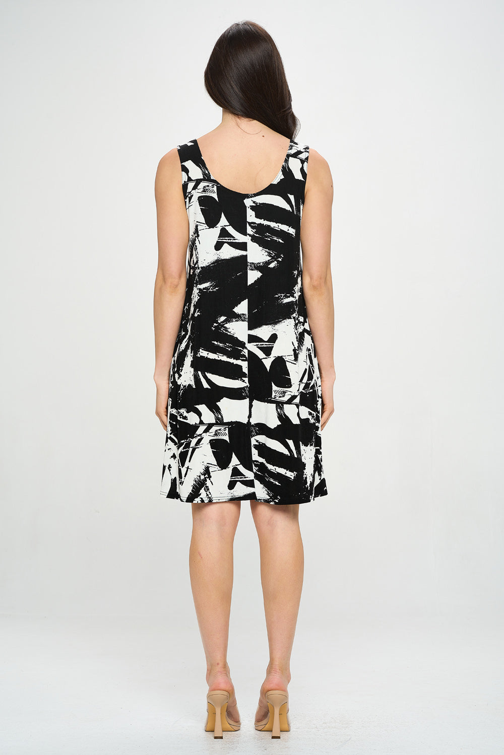 Plus Size Print Missy Tank Dress- 7003BN-TXP1-W403