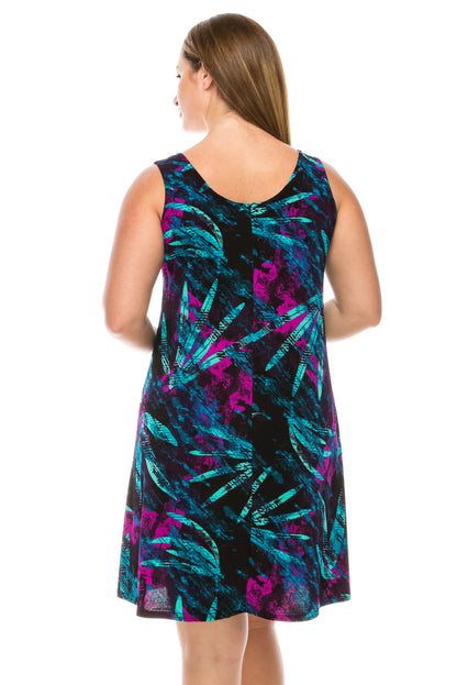 Print Missy Tank Dress-7003BN-TRP1-W101