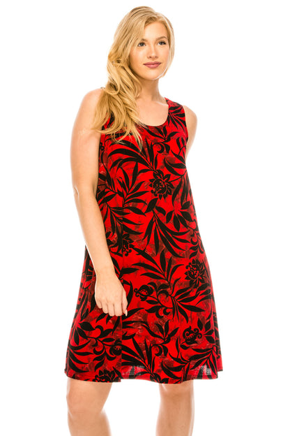 Print Missy Tank Dress-7003BN-TRP1-W173