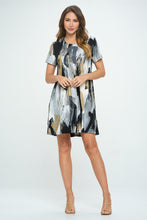 Load image into Gallery viewer, Plus Size Missy Print  Short Sleeve Dress-7004BN-SXP1-W379
