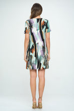 Load image into Gallery viewer, Plus Size Missy Print  Short Sleeve Dress-7004BN-SXP1-W379
