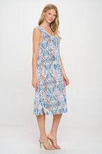 Load image into Gallery viewer, HIT V-Neck Midi Tank Dress with Side Slit-7080HT-TRP1-W433
