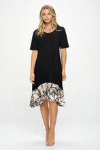 Load image into Gallery viewer, HIT Half Sleeve Contrast Dress-7084HT-HRP1-C-W393
