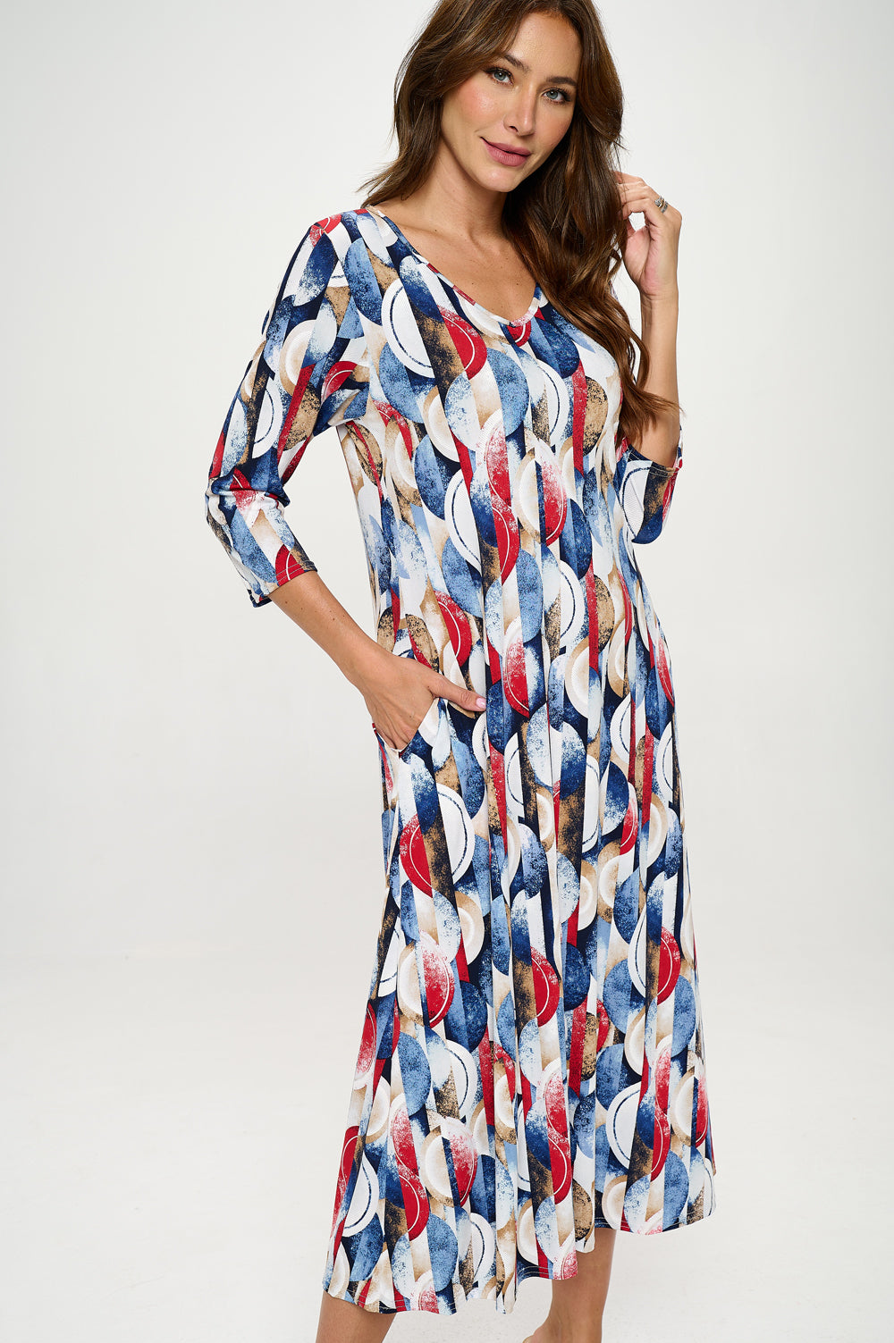 Women’s Long Sleeve Dress Vibrant Print Dresses for Women Page 5