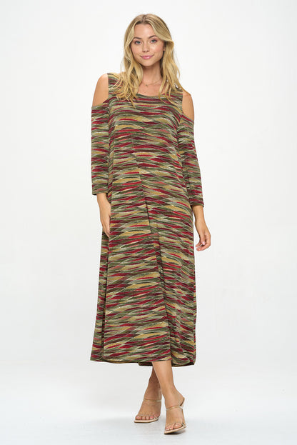 HIT Open Shoulder Long Dress-7090HT-QRP1-W426