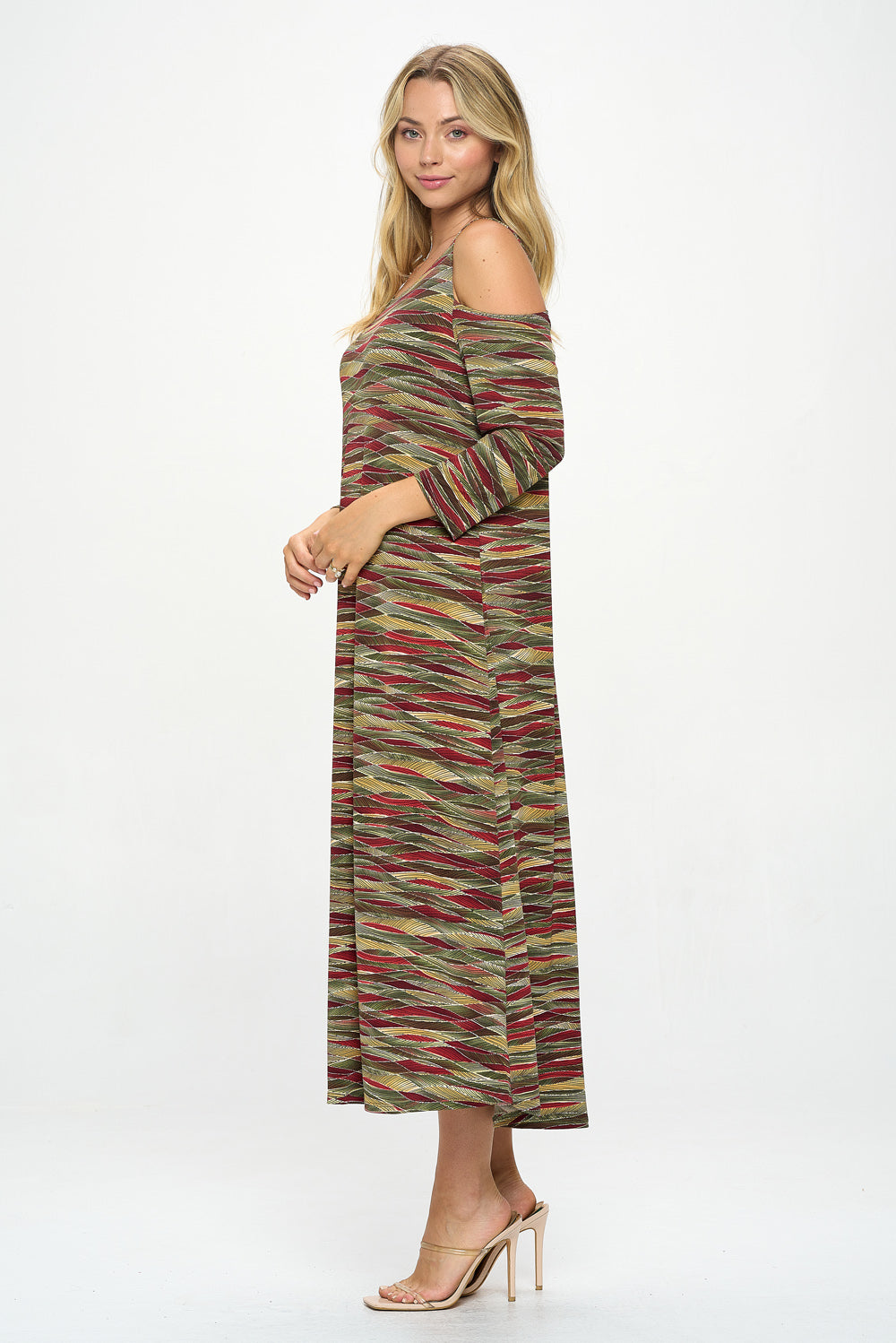 HIT Open Shoulder Long Dress-7090HT-QRP1-W426