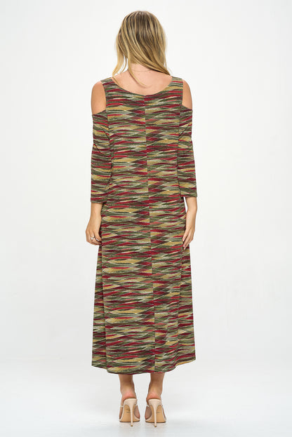 HIT Open Shoulder Long Dress-7090HT-QRP1-W426