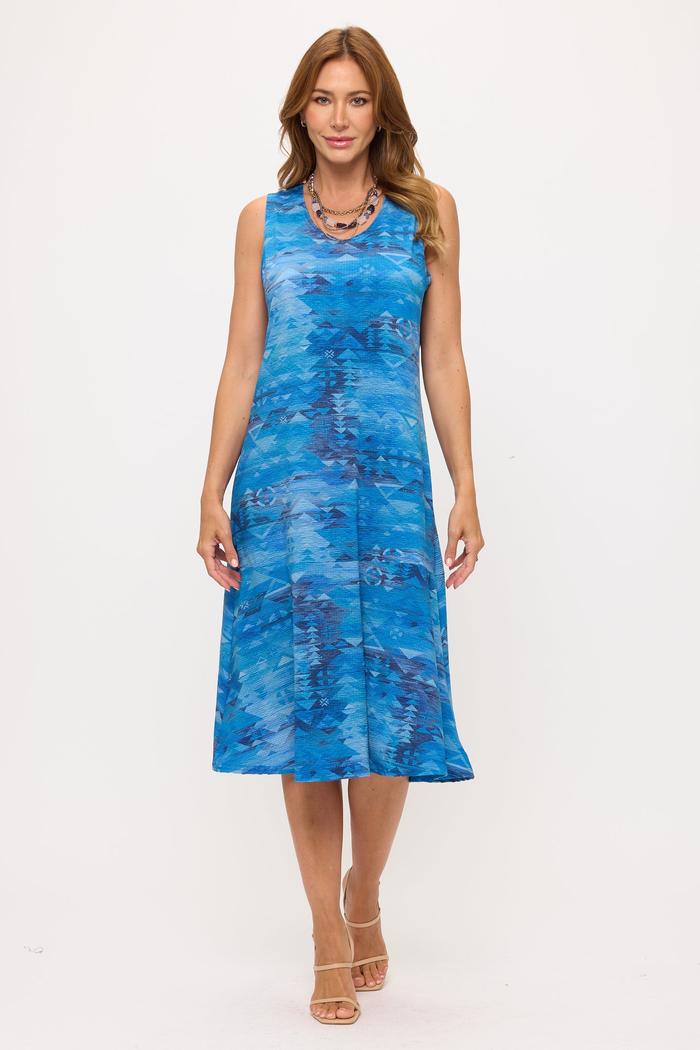 VP Sleeveless Bottom Ruffle Dress-7097VP-TRP1-W483