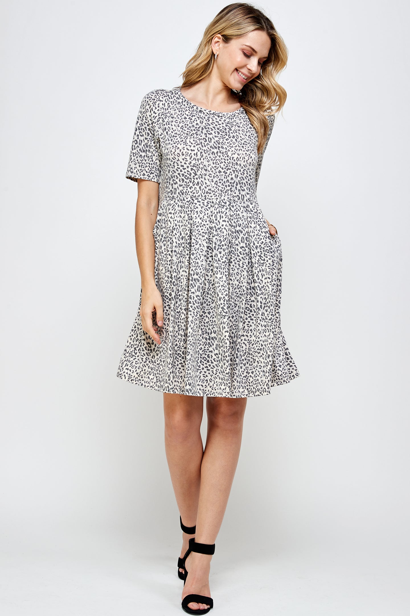 Women's RYN Pleated Swing Pocket Dress-773RY-HRP1-K-W298 - Jostar Online