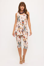 Load image into Gallery viewer, Two-Piece Sleeveless Top &amp; Capri Pant Set-9002BN-TRP1-W317
