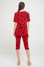 Load image into Gallery viewer, Two-Piece Short Sleeve Top &amp; Capri Pant Set- 9003BN-SRP1-W432
