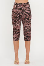 Load image into Gallery viewer, Plus Size Capri Pants Set Short Sleeve- 9003BN-SXP1-W468
