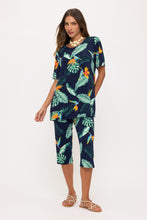 Load image into Gallery viewer, Two-Piece Short Sleeve Top &amp; Capri Pant Set- 9003BN-SRP1-W502
