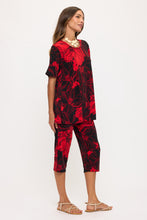 Load image into Gallery viewer, Two-Piece Short Sleeve Top &amp; Capri Pant Set- 9003BN-SRP1-W512
