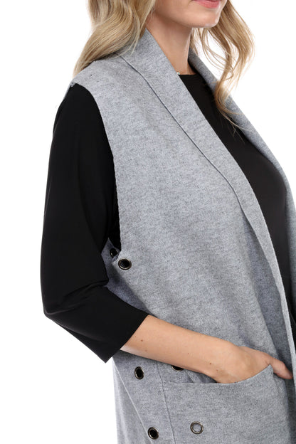 Grey Vest with Pockets