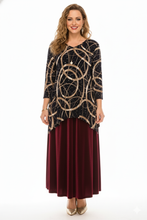 Load image into Gallery viewer, Glitter V-Neck Binding Top Quarter Sleeve Print-3013GL-QRP1-G008 - Jostar Online
