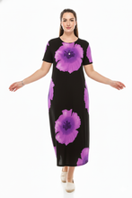 Load image into Gallery viewer, Stretchy Long Dress Short Sleeve Print-7002BN-SRP1-W113 - Jostar Online
