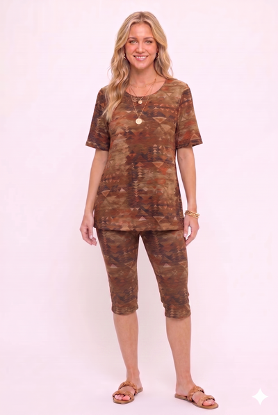 Two-Piece Capri Pant Set-9003VP-SRP1-W483