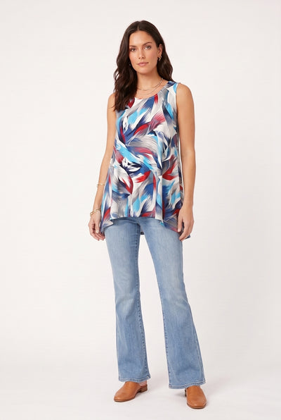 HIT Boat Neck Shark Bite Tank Tunic-2068HT-TRP1-W549