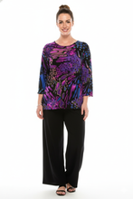 Load image into Gallery viewer, Plus Size Stretchy Merrow Top Quarter Sleeve -1058BN-QXP1-W207 - Jostar Online
