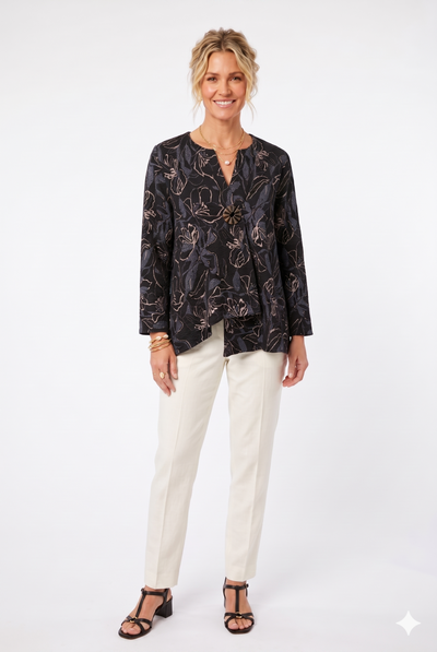 Fukuro Jacquard Button Jacket-4099FJ-LRD1-F033 - Jostar Online