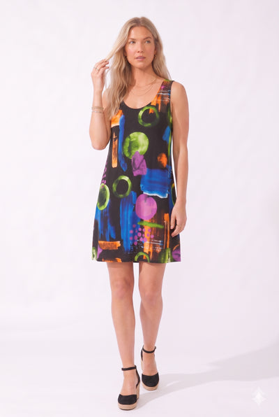 Print Missy Tank Dress-7003BN-TRP1-W544