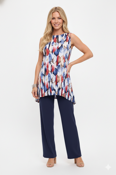 HIT Boat Neck Shark Bite Tank Tunic-2068HT-TRP1-W429