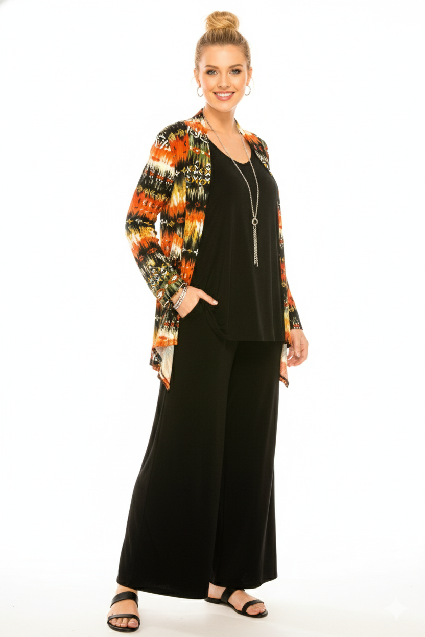 Stretchy Print Mid Cut Jacket Long Sleeve Print-4028BN-LRP1-W174 - Jostar Online