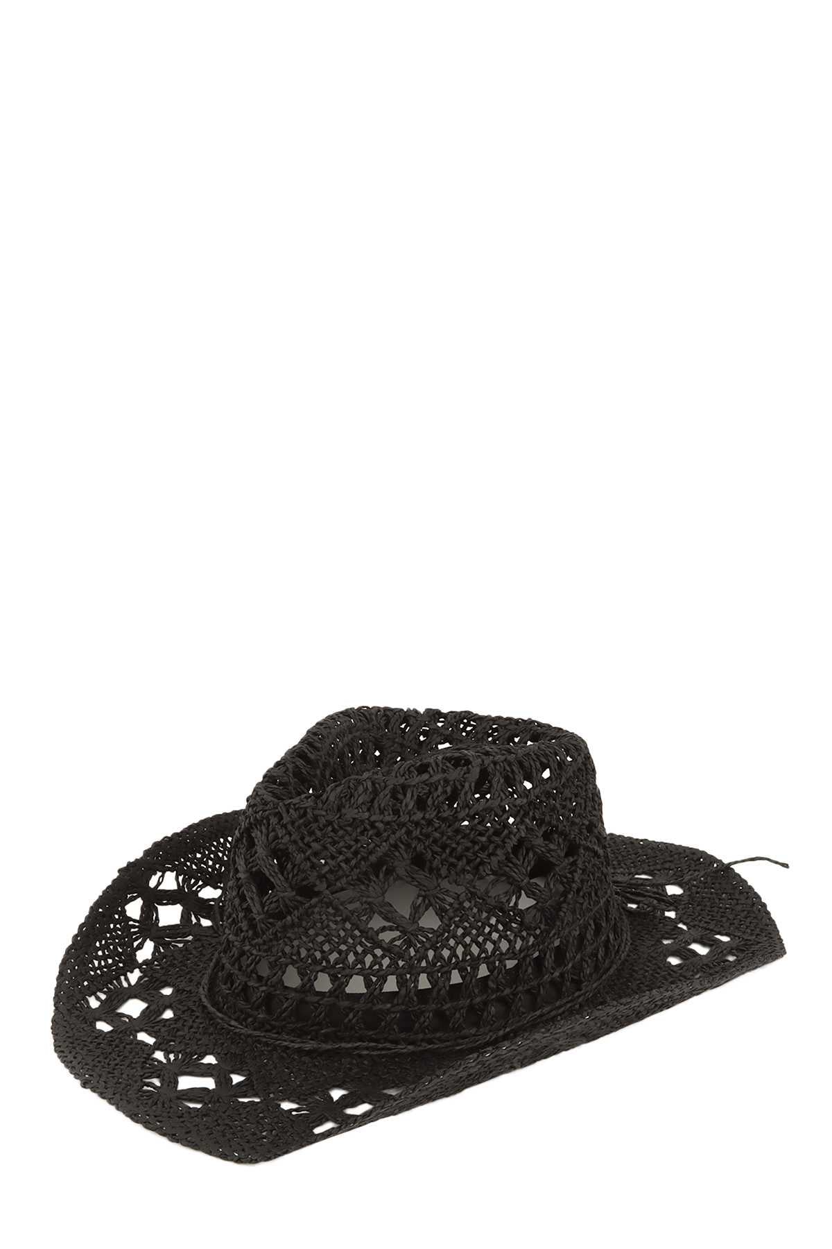 Cowboy Style with Ribbon Strap Straw Hat