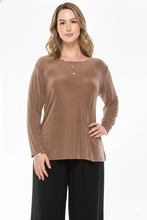 Load image into Gallery viewer, Non Iron Long Sleeve Scoop Neck Top-1093AY-LRS1
