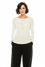 Load image into Gallery viewer, Non Iron Long Sleeve Scoop Neck Top-1093AY-LRS1
