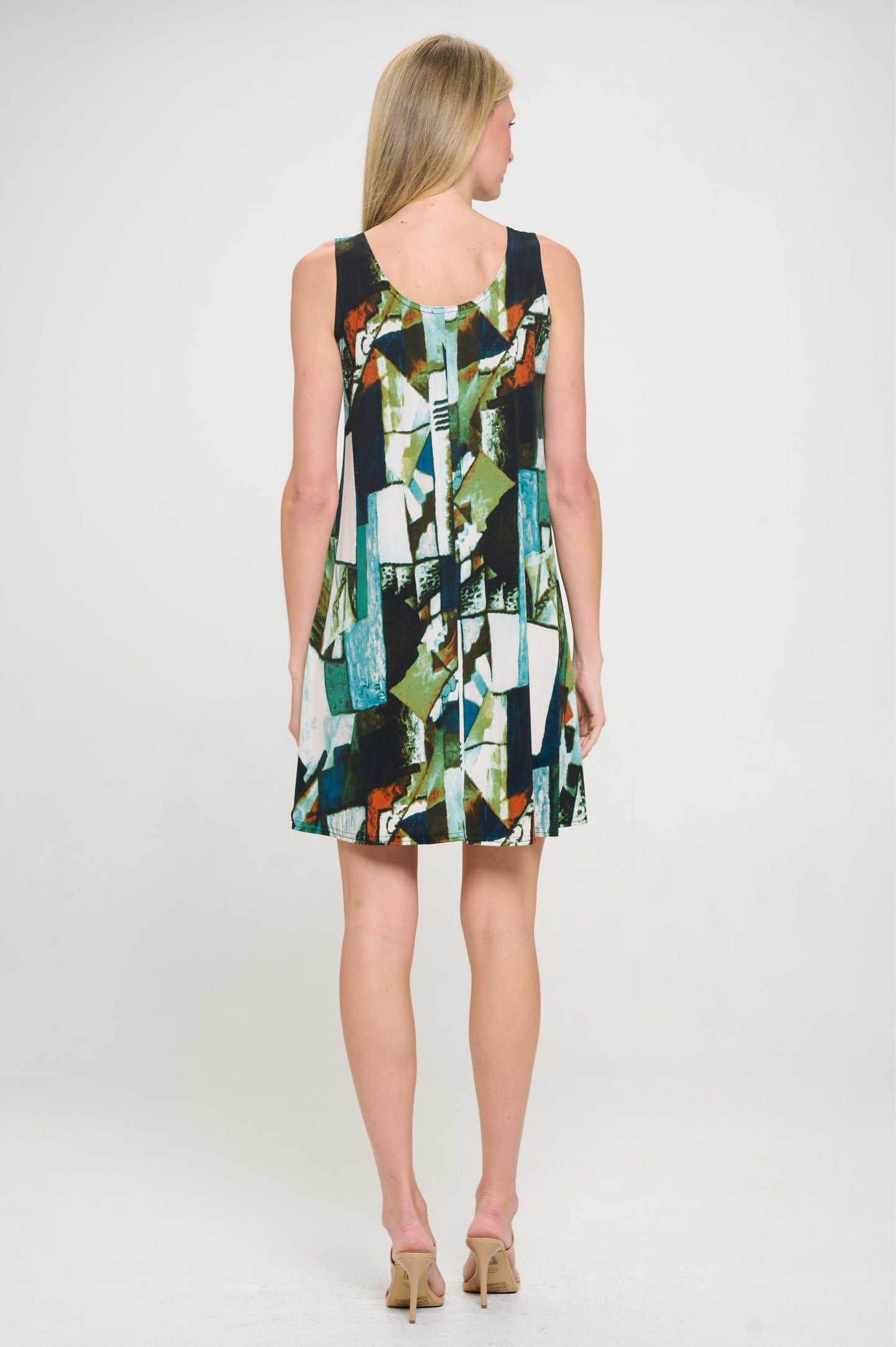 Print Missy Tank Dress Sleeveless Prints - 7003HT-TRP1-W427