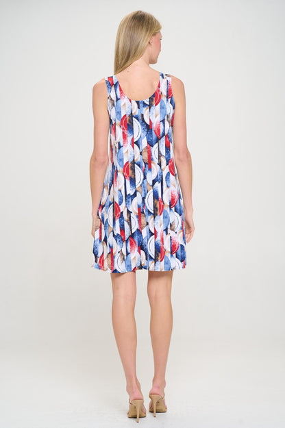Print Missy Tank Dress Sleeveless Prints - 7003HT-TRP1-W429