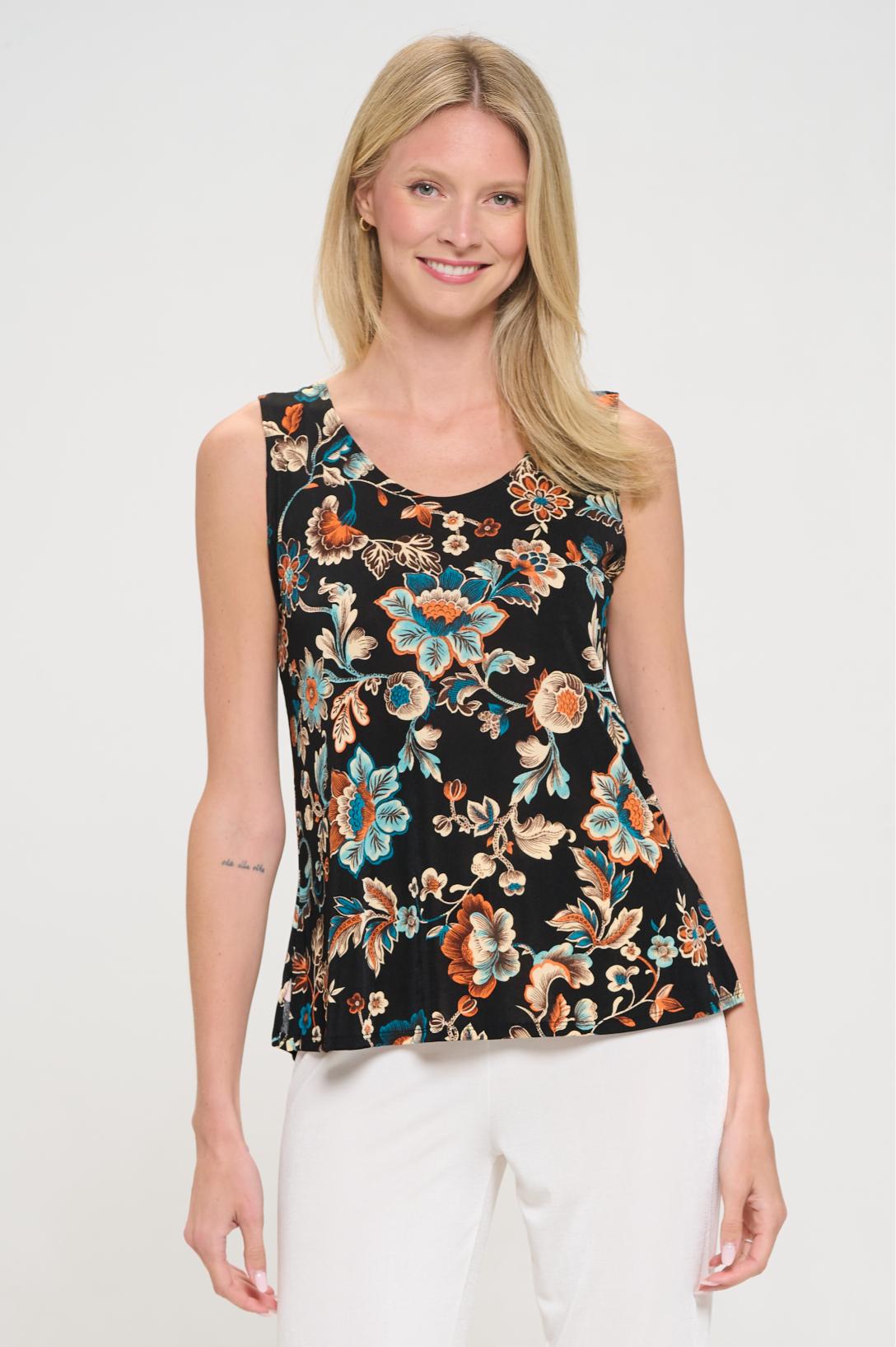 BNS Print Sleeveless Tank Top-2060BN-TRP1-W434