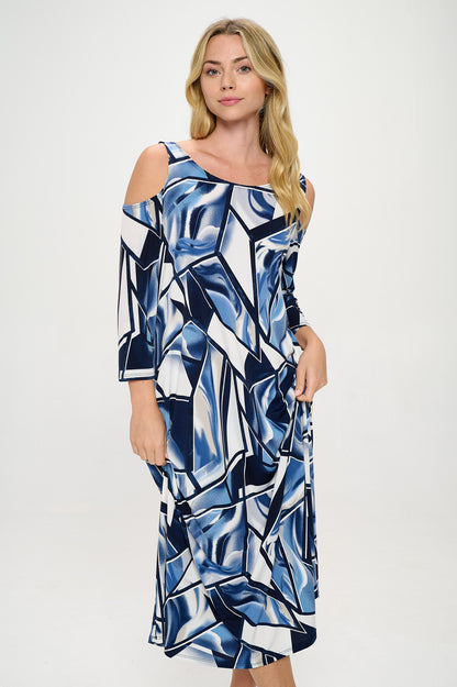 HIT Open Shoulder Long Dress-7090HT-QRP1-W357