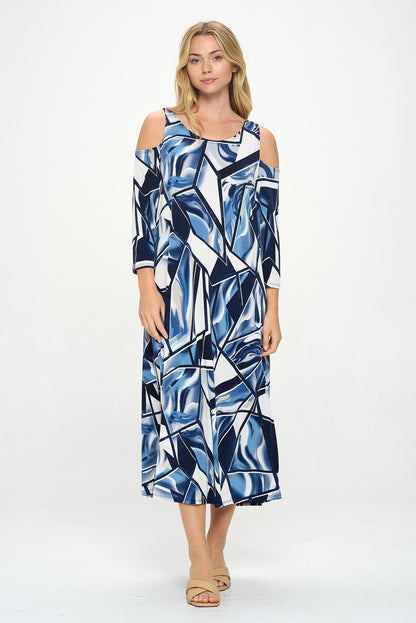 HIT Open Shoulder Long Dress-7090HT-QRP1-W357