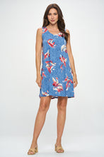Load image into Gallery viewer, Denim Print  Missy Tank Dress Sleeveless Prints - 7003HT-TRP1-W398

