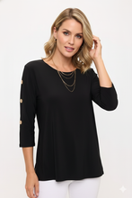 Load image into Gallery viewer, HIT Side Button Sleeve Top-3122HT-QRS1
