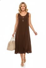 Load image into Gallery viewer, Classic Stretch Tank Maxi Dress-7000BN-TRS1 - Jostar Online
