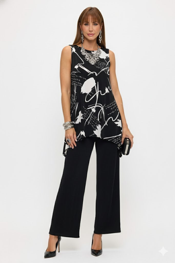 BNS Boat Neck Shark Bite Tank Tunic-2068BN-TRP1-W494