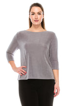 Load image into Gallery viewer, Jostar Women&#39;s Non Iron Quarter Sleeve Scoop Top-134AY-QRS1 - Jostar Online
